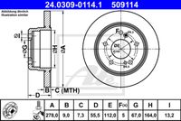 Bremsscheibe Power Disc MERCEDES-BENZ CLK (C208) 230 Kompressor (208.348) 197 PS