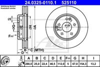 Bremsscheibe Power Disc MERCEDES-BENZ CLK (C208) 230 Kompressor (208.348) 197 PS