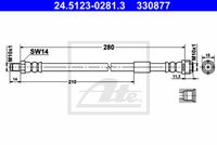 Bremsschlauch  MERCEDES-BENZ CLK (C208) 230 Kompressor (208.348) 197 PS