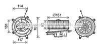 Elektromotor, Innenraumgebläse  MERCEDES-BENZ CLK (C208) 230 Kompressor (208.348) 197 PS